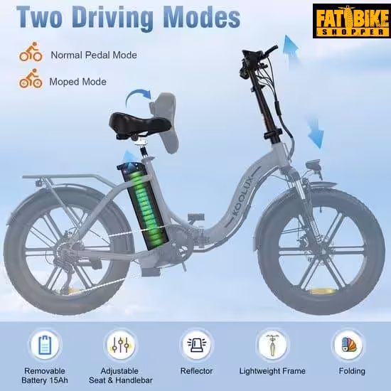 KOOLUX | BK6S 4.0 Elektrische Vouwfiets 6 Fatbike Shopper KOOLUX | BK6S 4.0 Elektrische Vouwfiets - Afbeelding 6