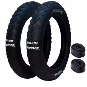 Set 2stuks THUNDR 20” FatBike Buitenbanden Inclusief Binnenbanden 20 x 4.0 inch ERTRO 100-406 20x4.0 Fat bike banden 20inch - Ouxi – Knaap – Phatfour – Super73 - Zwart